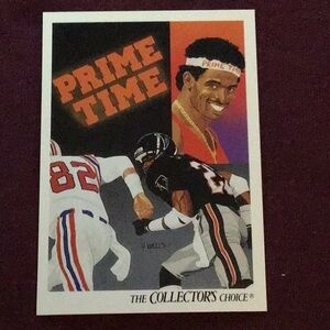 DEION SANDERS, NFL card, 1981 Upper Deck, Atlanta Falcons, PRIME TIME, rare